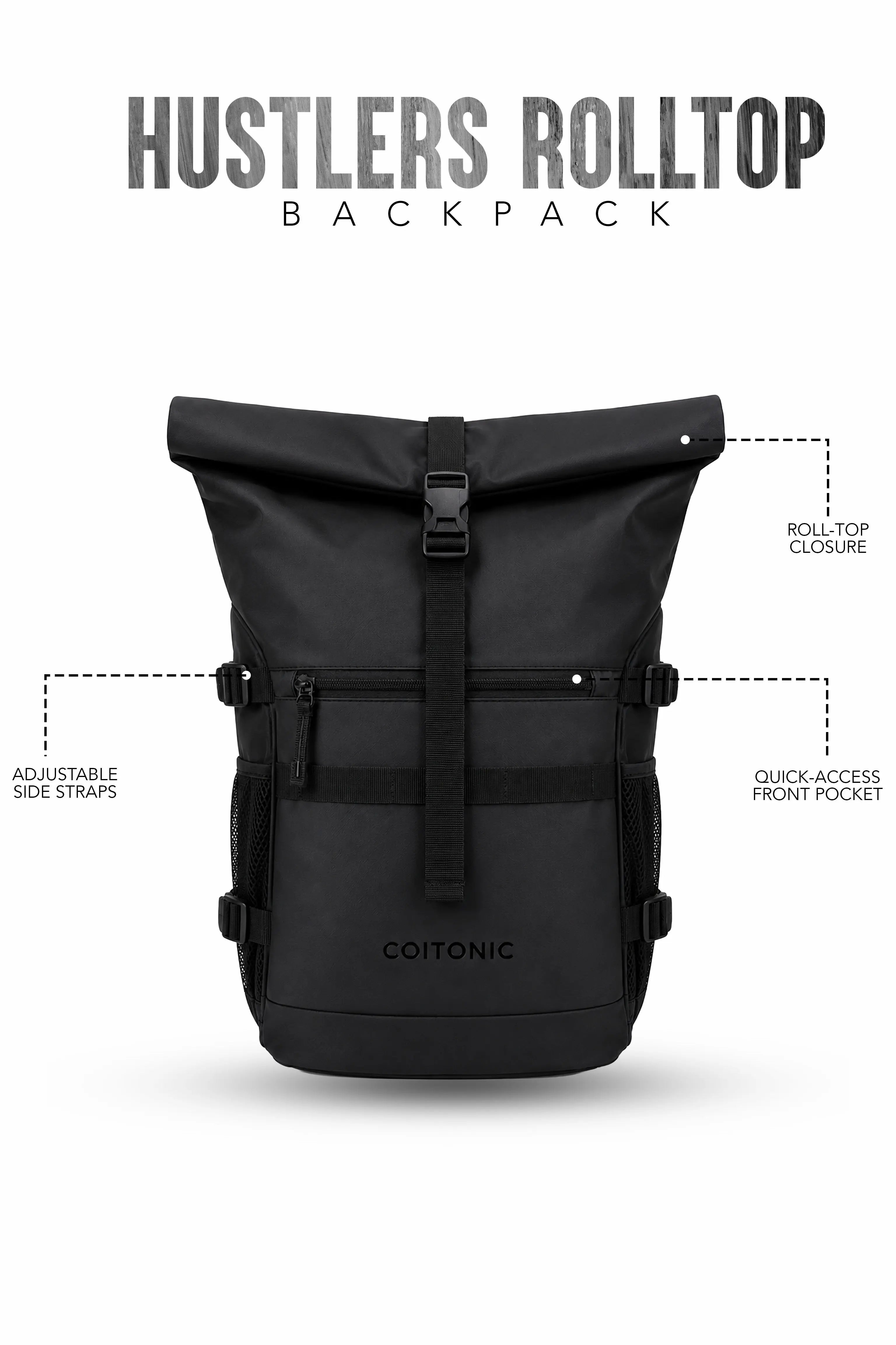 Hustlers Rolltop Backpack - Image 2