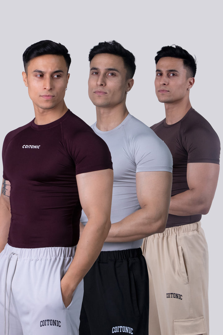 Compression Half Sleeves T-shirt Combo