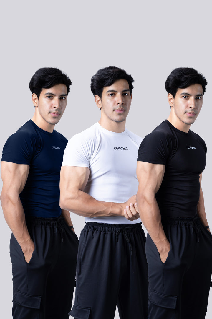 Compression Half Sleeves T-shirt Combo