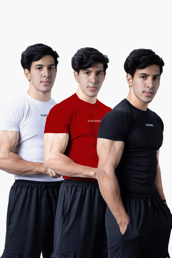 Compression Half Sleeves T-shirt Combo