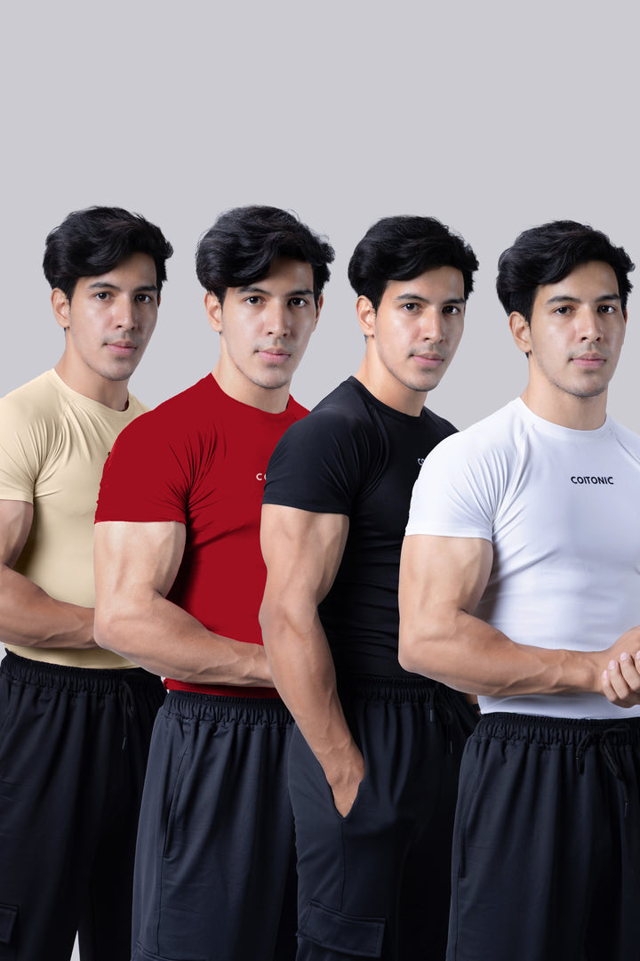 Compression Half Sleeves T-shirt Combo