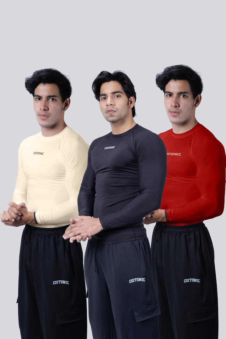 Compression Full Sleeves T-shirt Combo