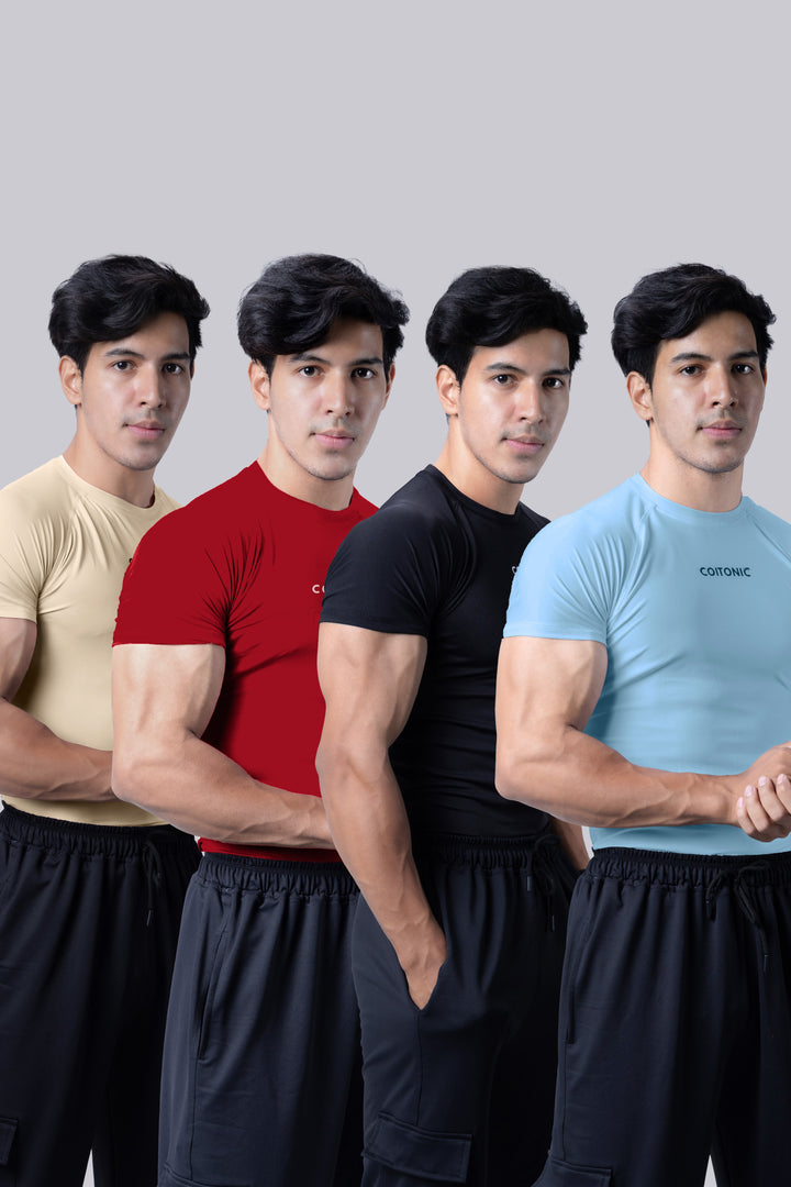 Compression Half Sleeves T-shirt Combo