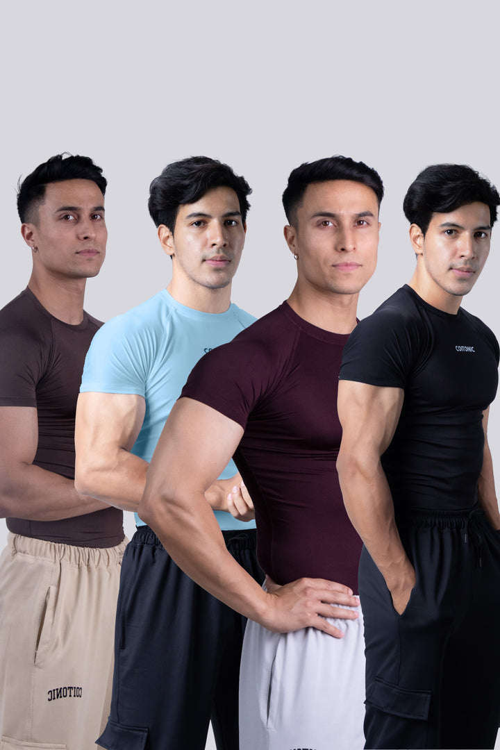 Compression Half Sleeves T-shirt Combo