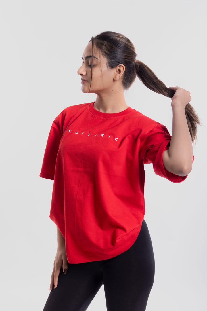 Bold Arc Oversize T-shirt [ Women's ]