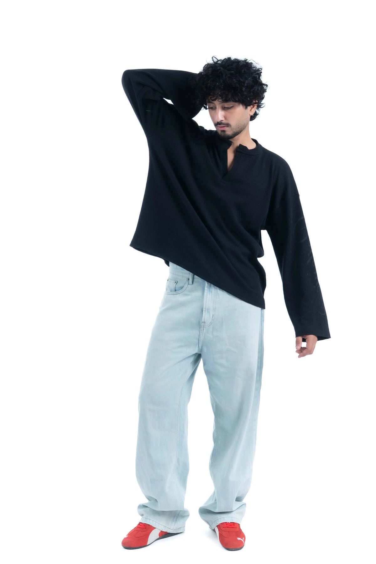Drift Oversized Waffle Henley Tee - Coitonic 799.00