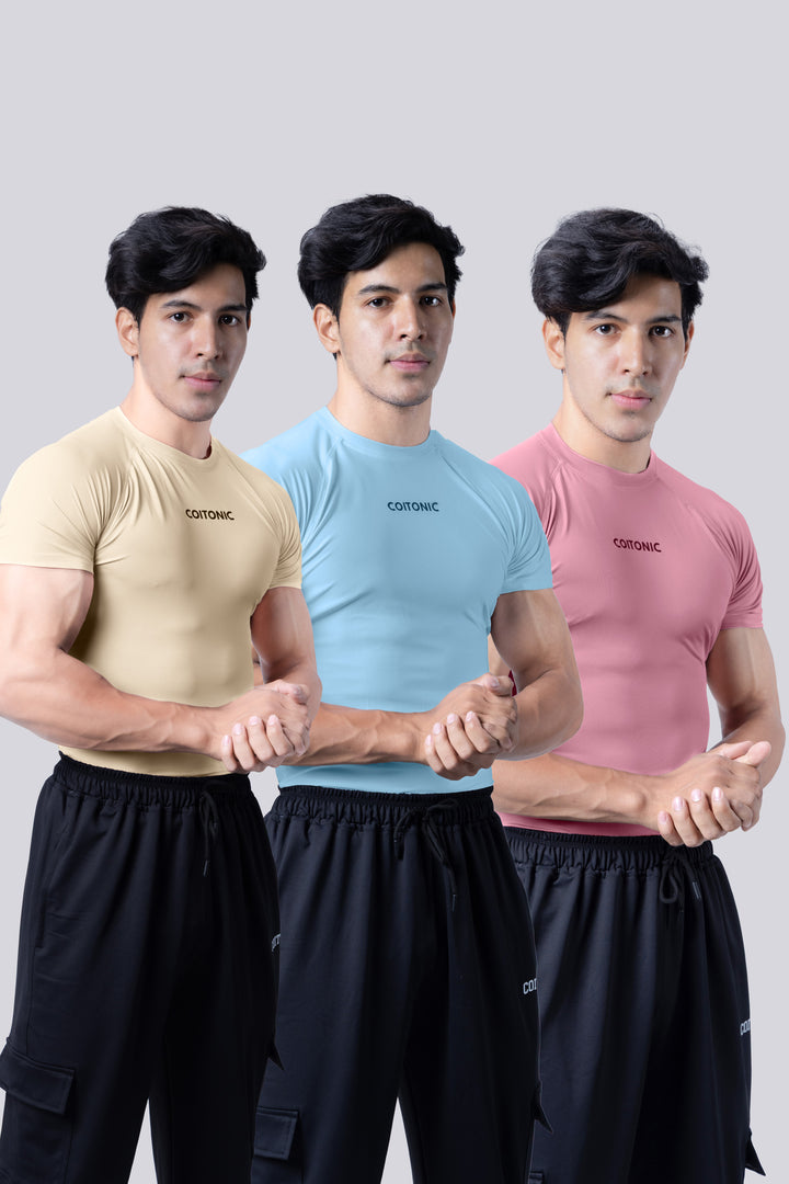 Compression Half Sleeves T-shirt Combo