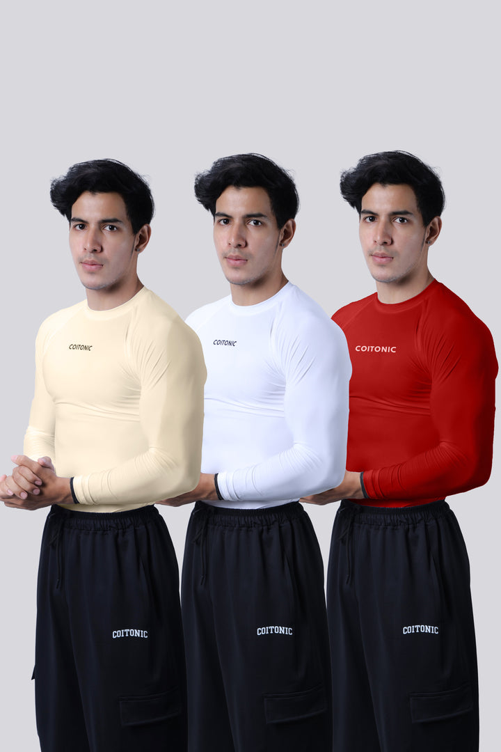 Compression Full Sleeves T-shirt Combo