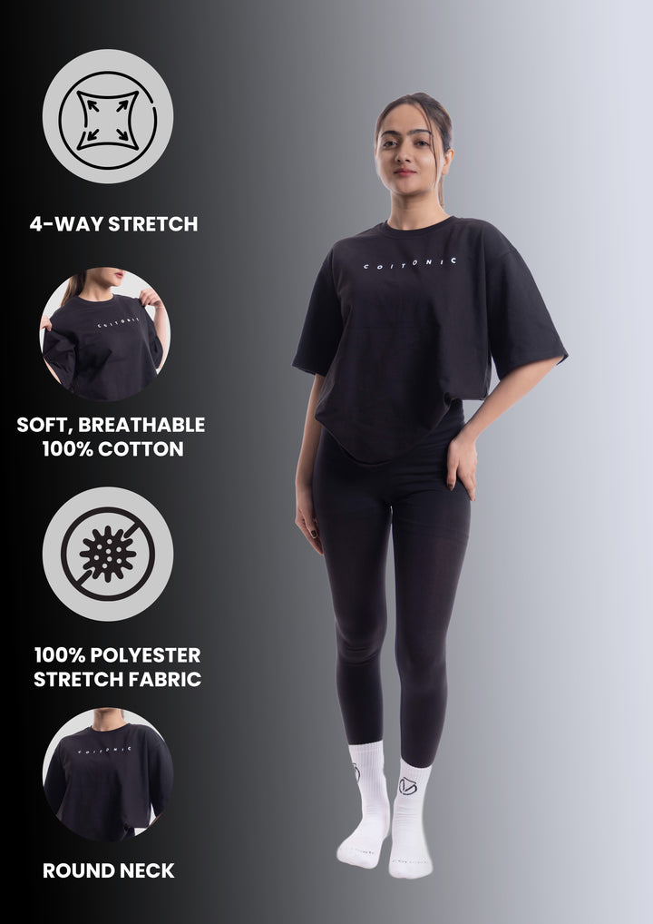 Bold Arc Oversize T-shirt [ Women's ]
