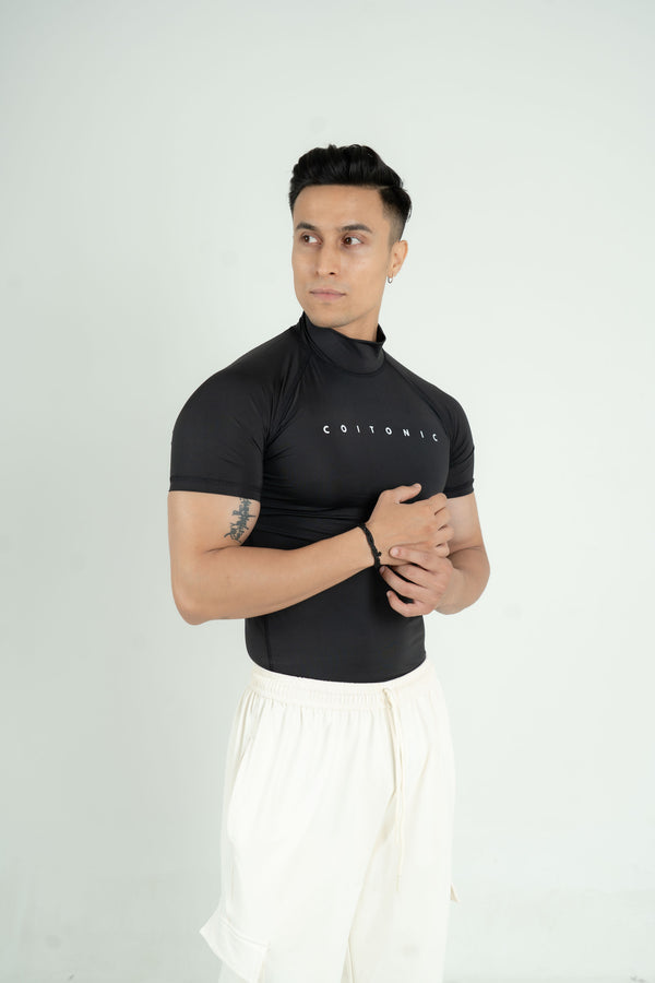 Compression Half Sleeves High Neck T-shirt