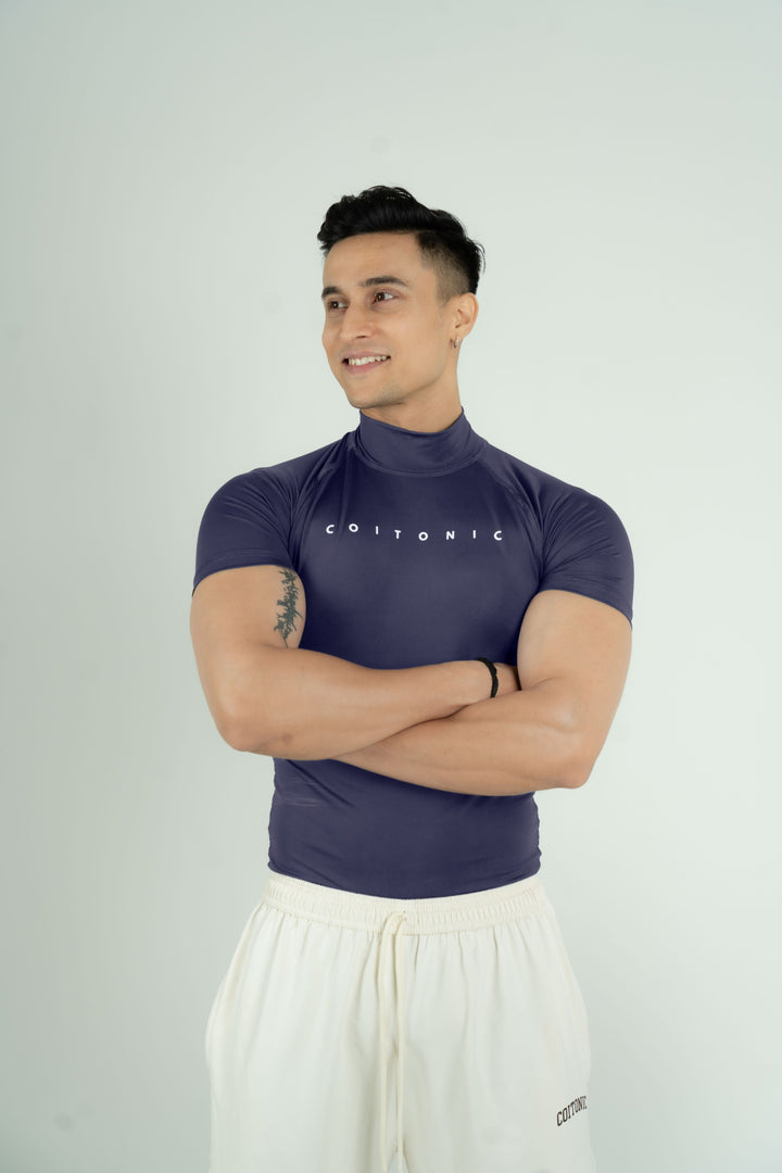 Compression Half Sleeves High Neck T-shirt