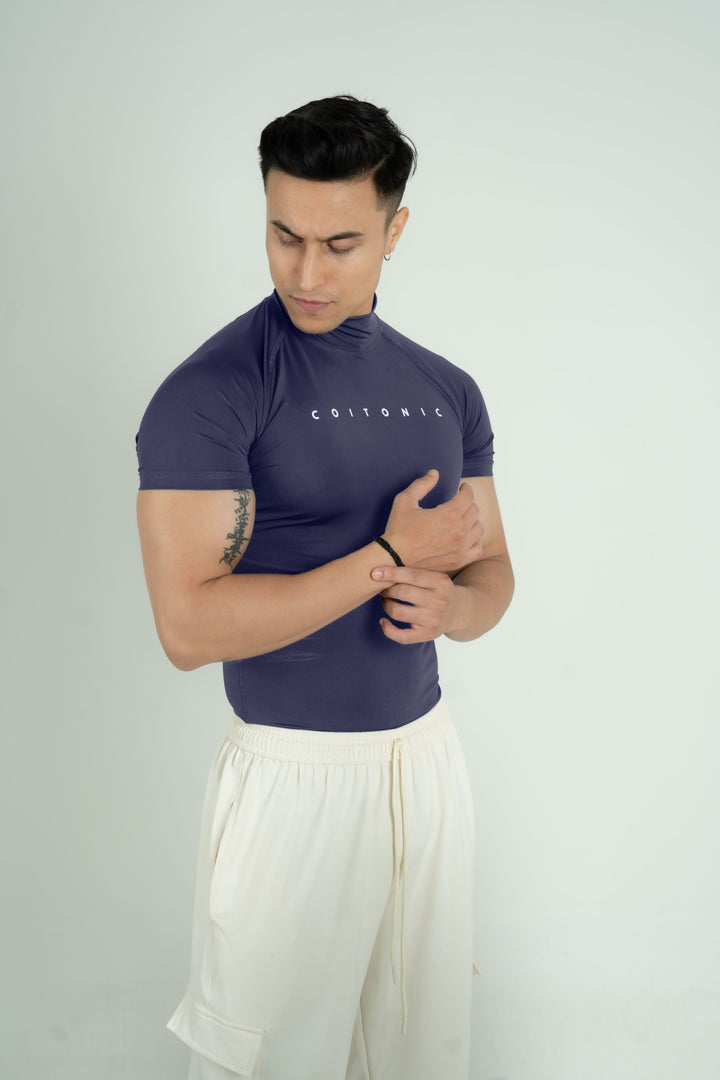 Compression Half Sleeves High Neck T-shirt