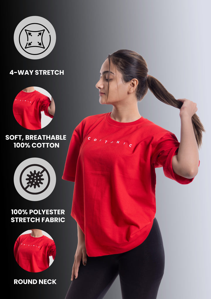 Bold Arc Oversize T-shirt [ Women's ]