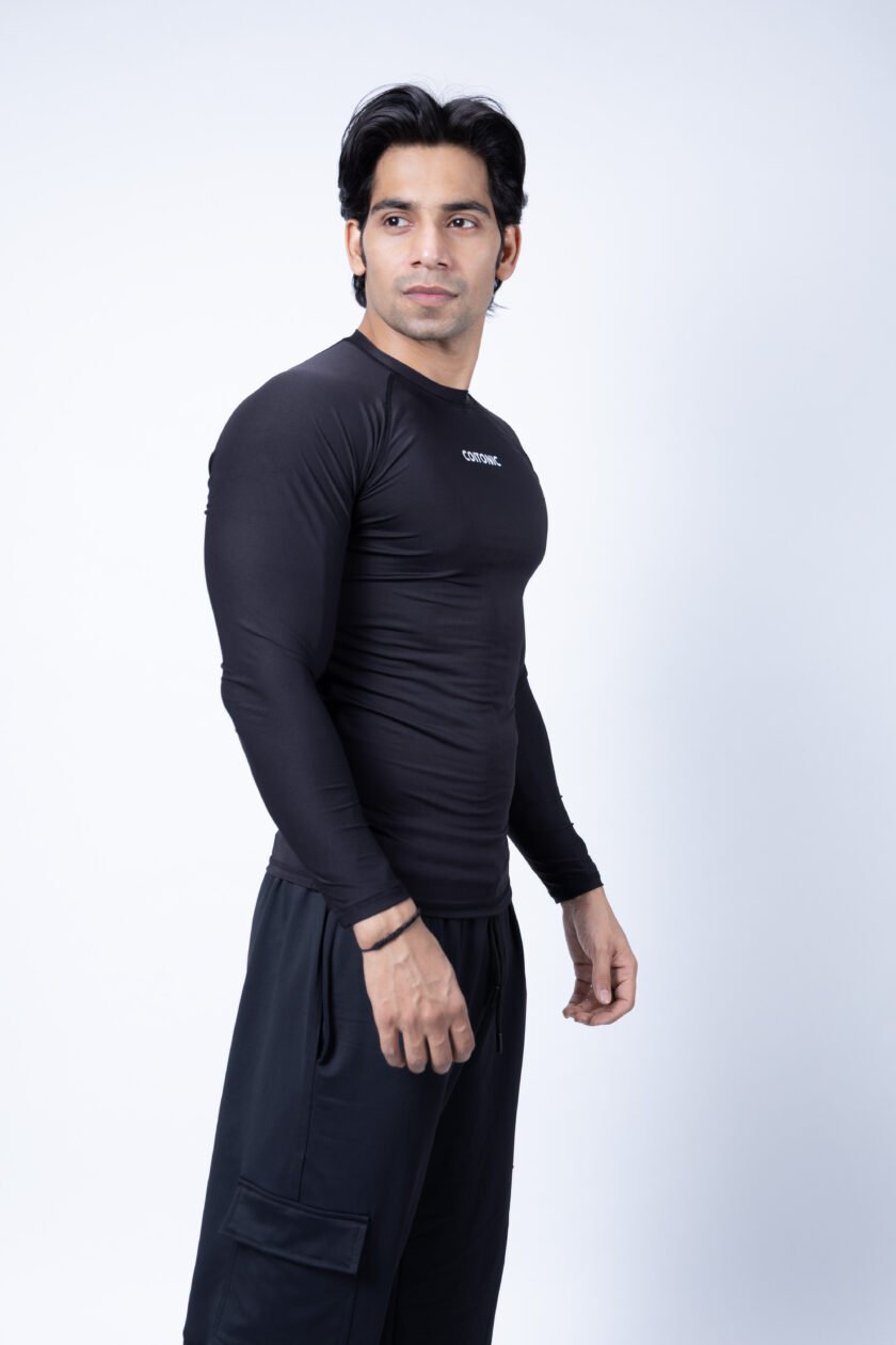 Compression Full Sleeves Black T-shirt - Image 2