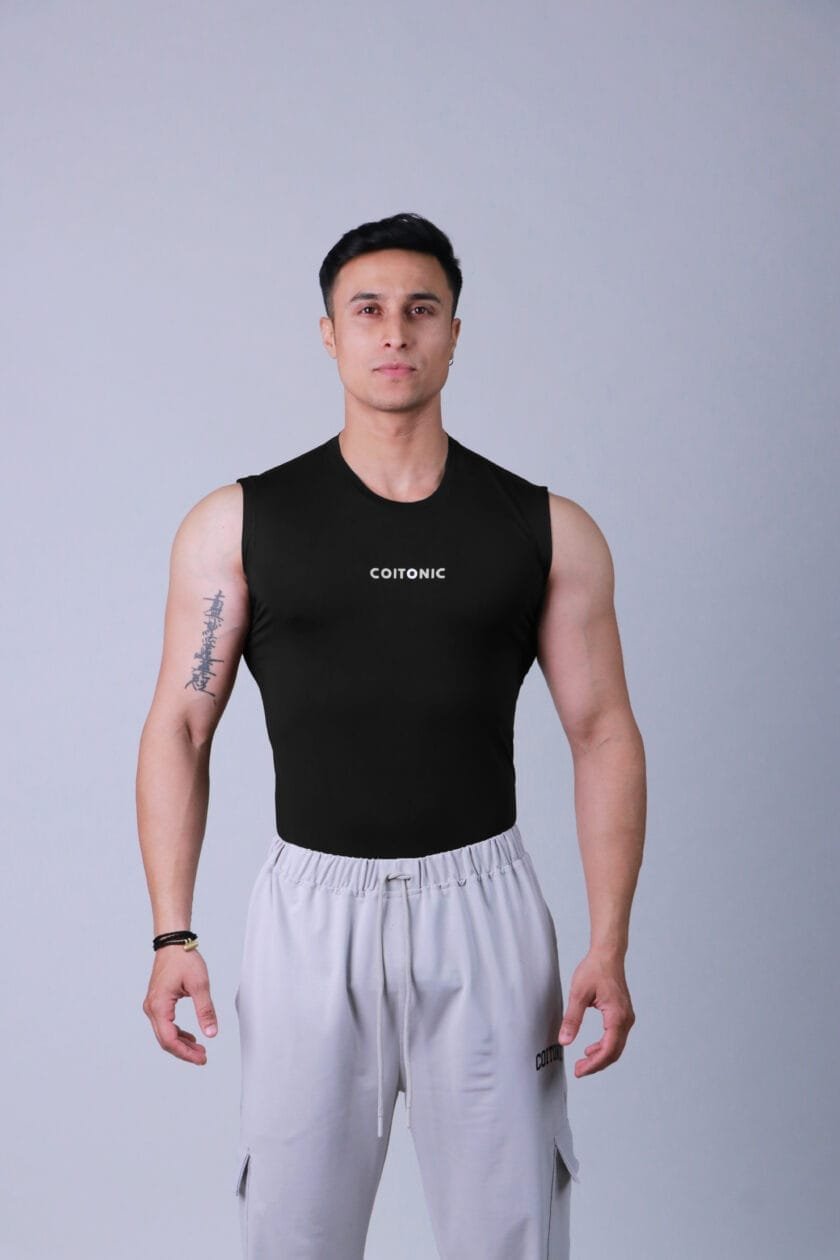 Coitonic Compression Sleeveless Tank ( Black )