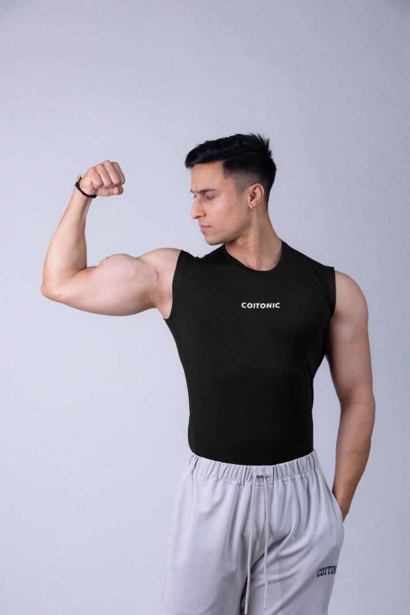 Coitonic Compression Sleeveless Tank ( Black ) - Image 2