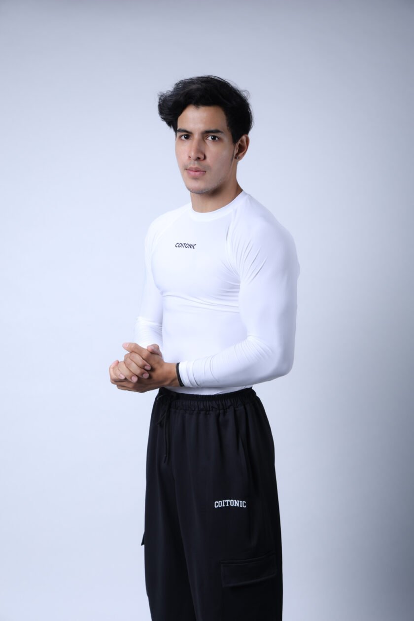 Coitonic Compression Half & Full Sleeves White T-shirt Combo - Image 5