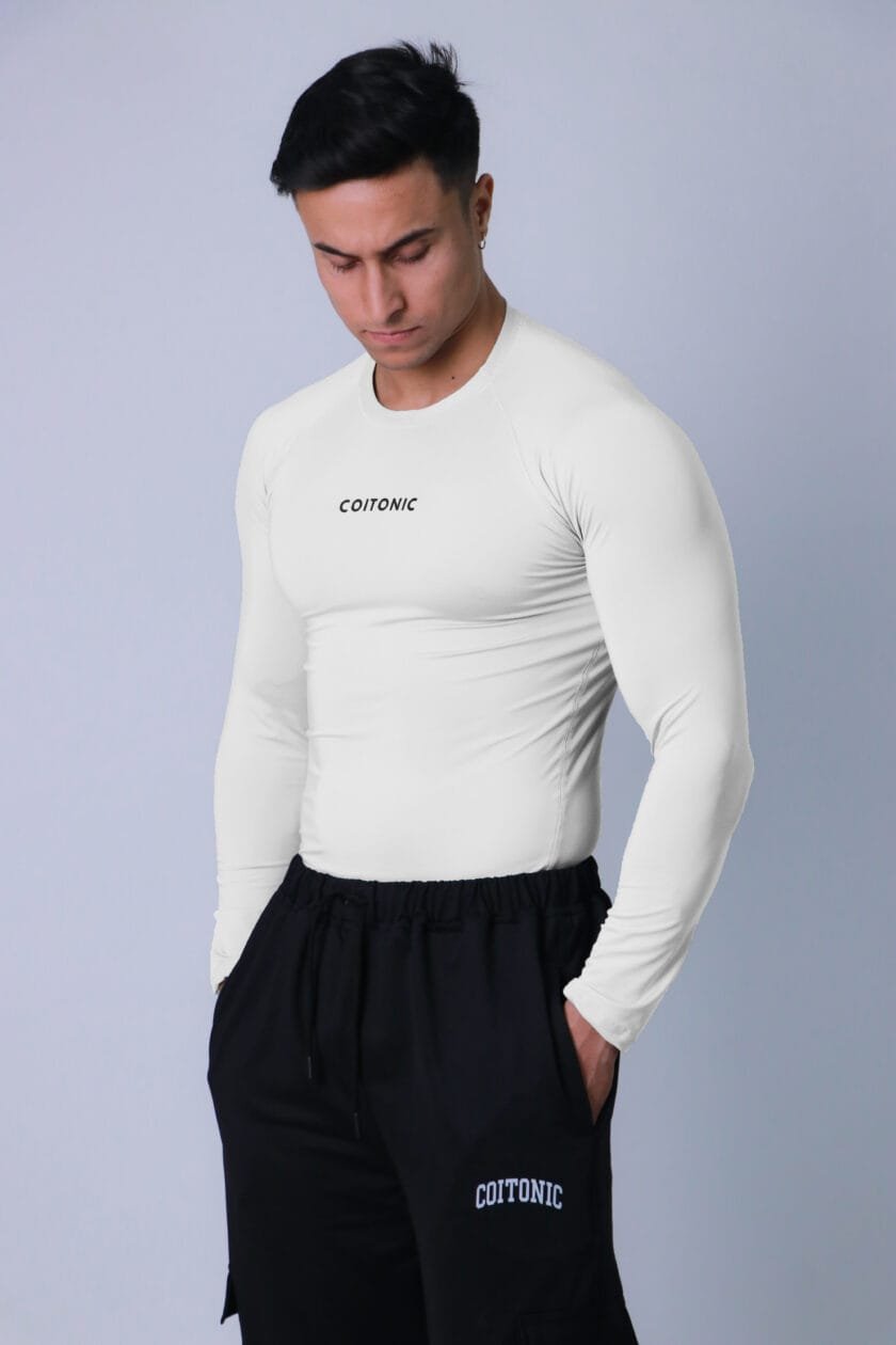 Coitonic Compression Full Sleeves Black, White & Navy Blue T-shirt Combo - Image 4