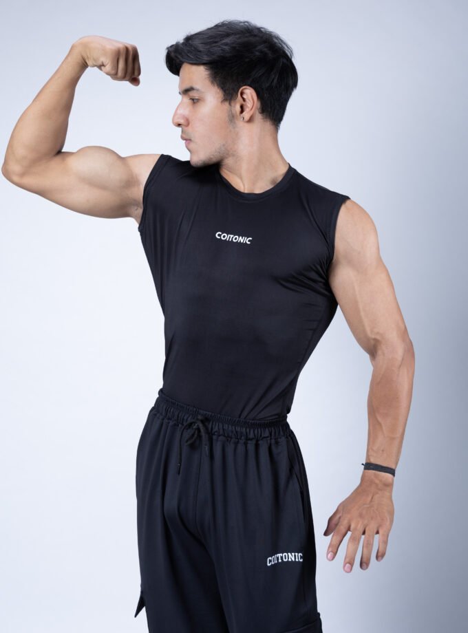 Compression Sleeveless Tank - Medium, Black