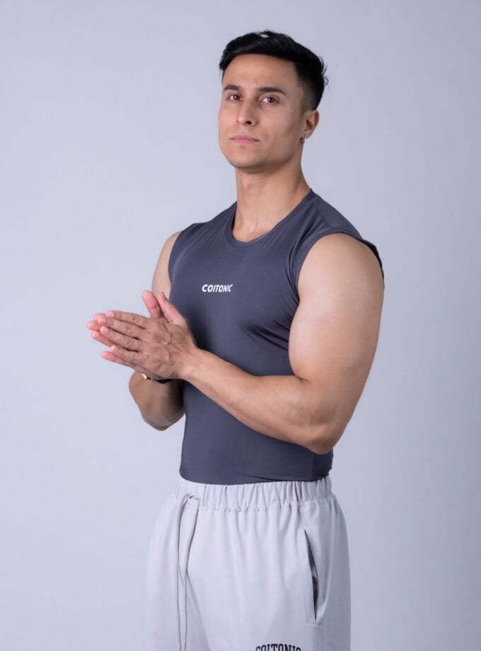 Compression Sleeveless Tank - Medium, Dark Grey