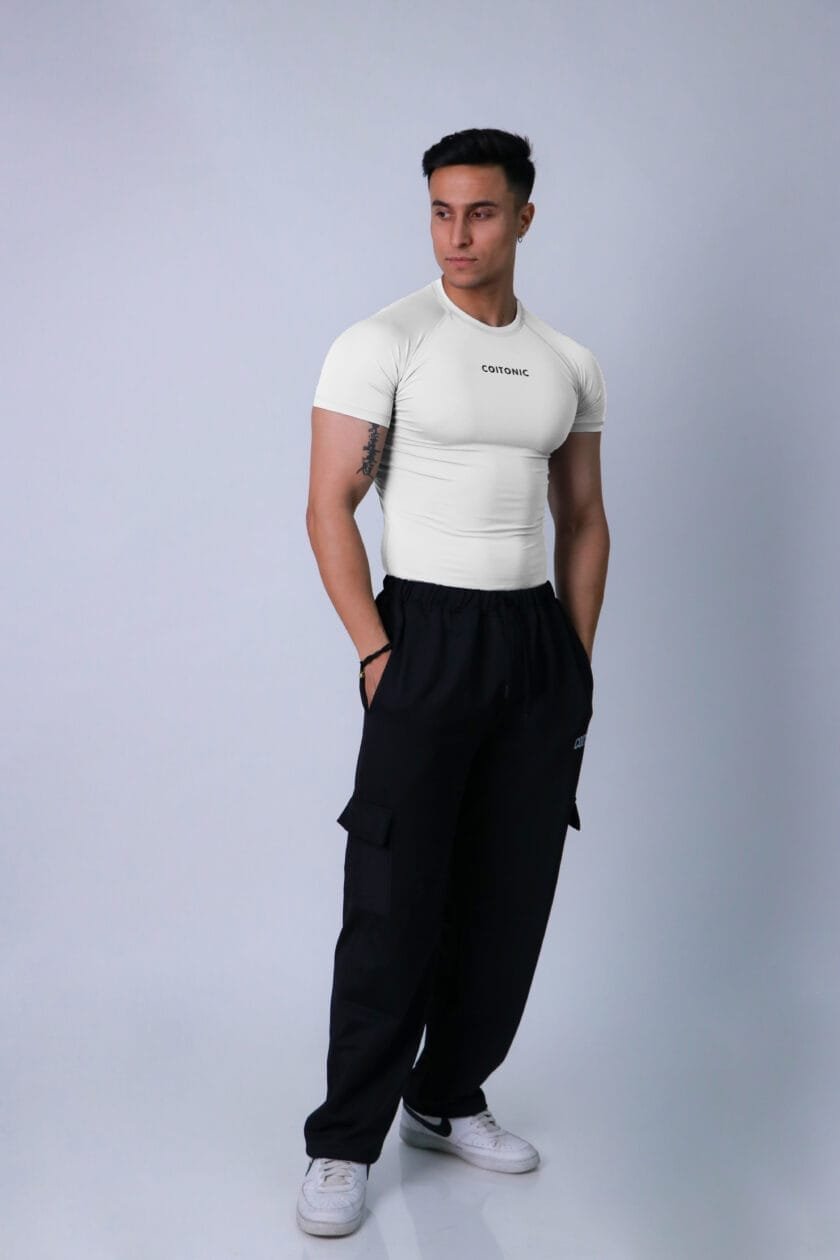 Coitonic Compression Half & Full Sleeves White T-shirt Combo - Image 4