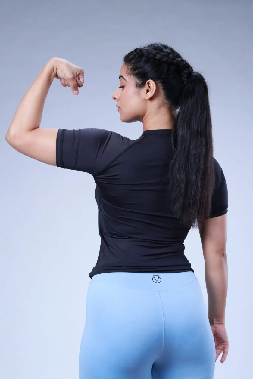 Compression Half Sleeves Black T-shirt (Women’s) - Image 3