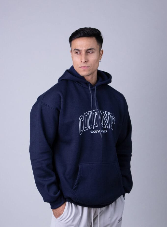 Coitonic Oversized Hoodie Navy Blue