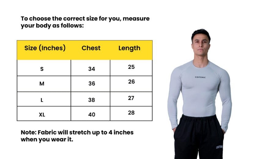 Compression Full Sleeves Light Grey T-shirt - Image 6