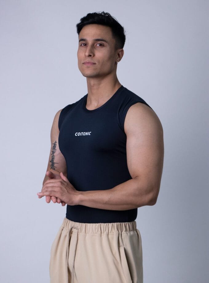 Compression Sleeveless Tank - Medium, Navy Blue