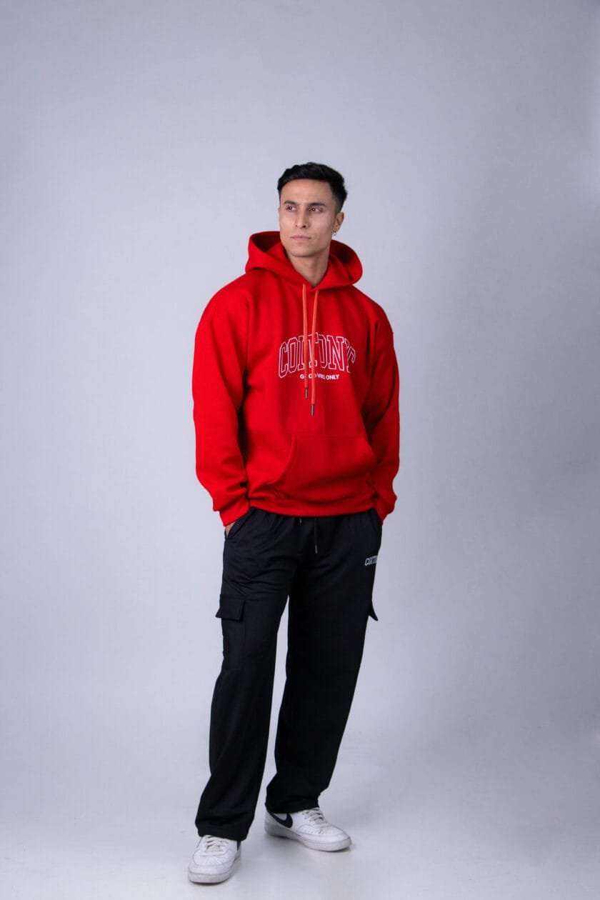 Coitonic Oversized Hoodie Red - Image 3