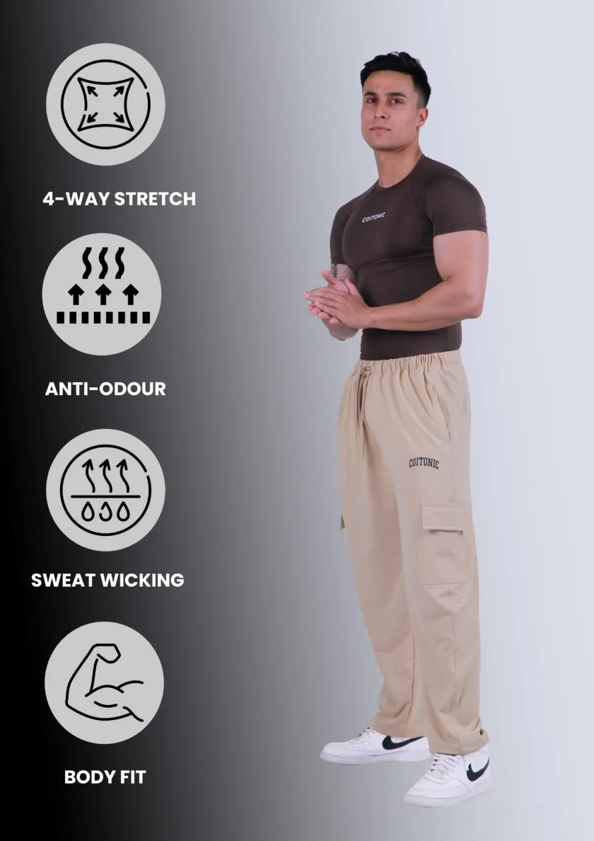 Compression Half Sleeves Brown T-shirt - Image 5