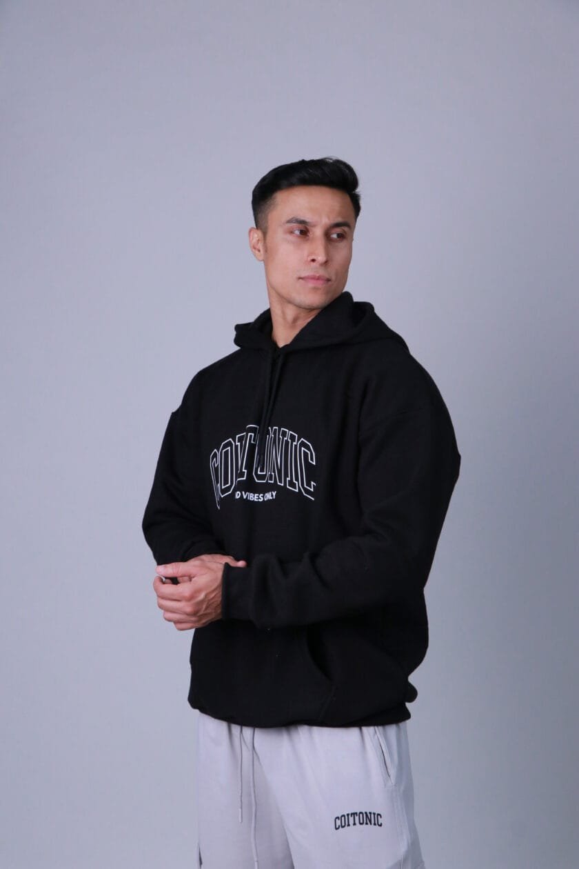 Coitonic Oversized Hoodie Black - Image 2