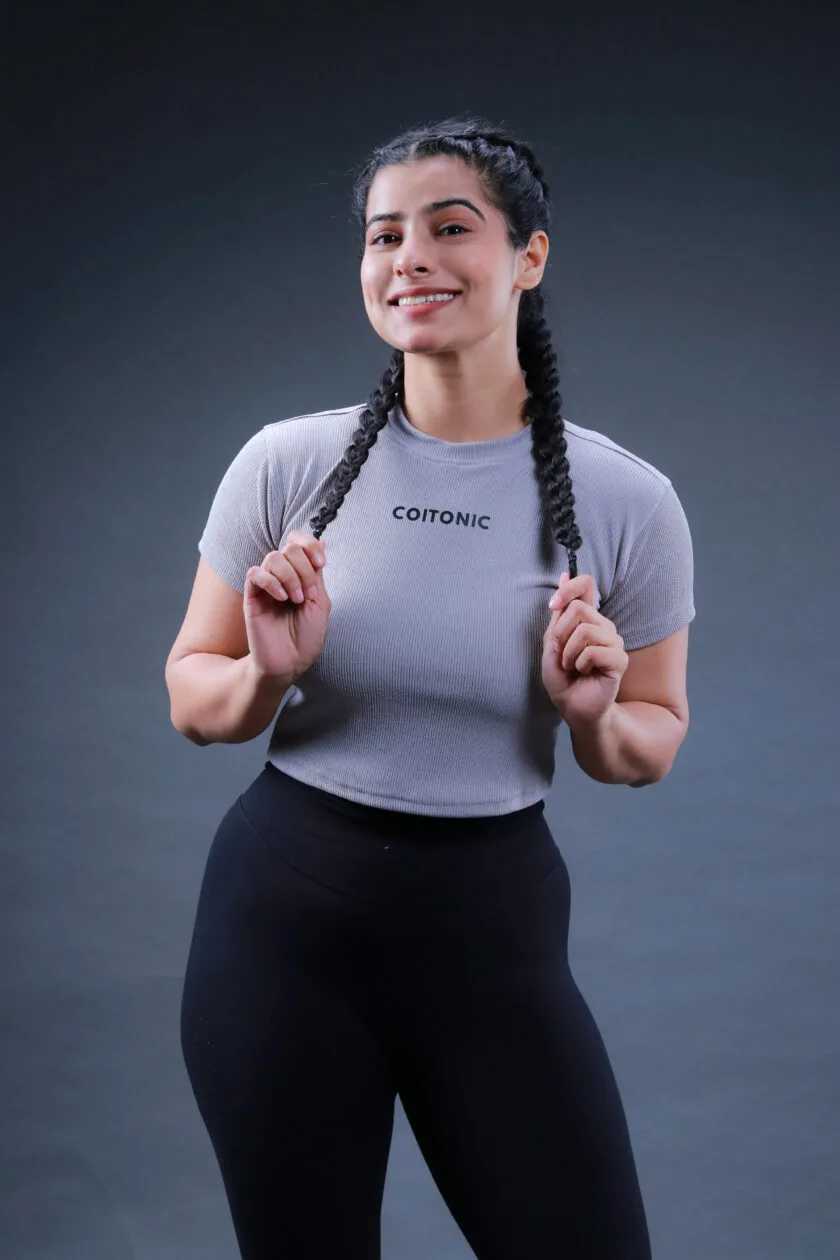 Coitonic Crop Top Light Grey - Image 3