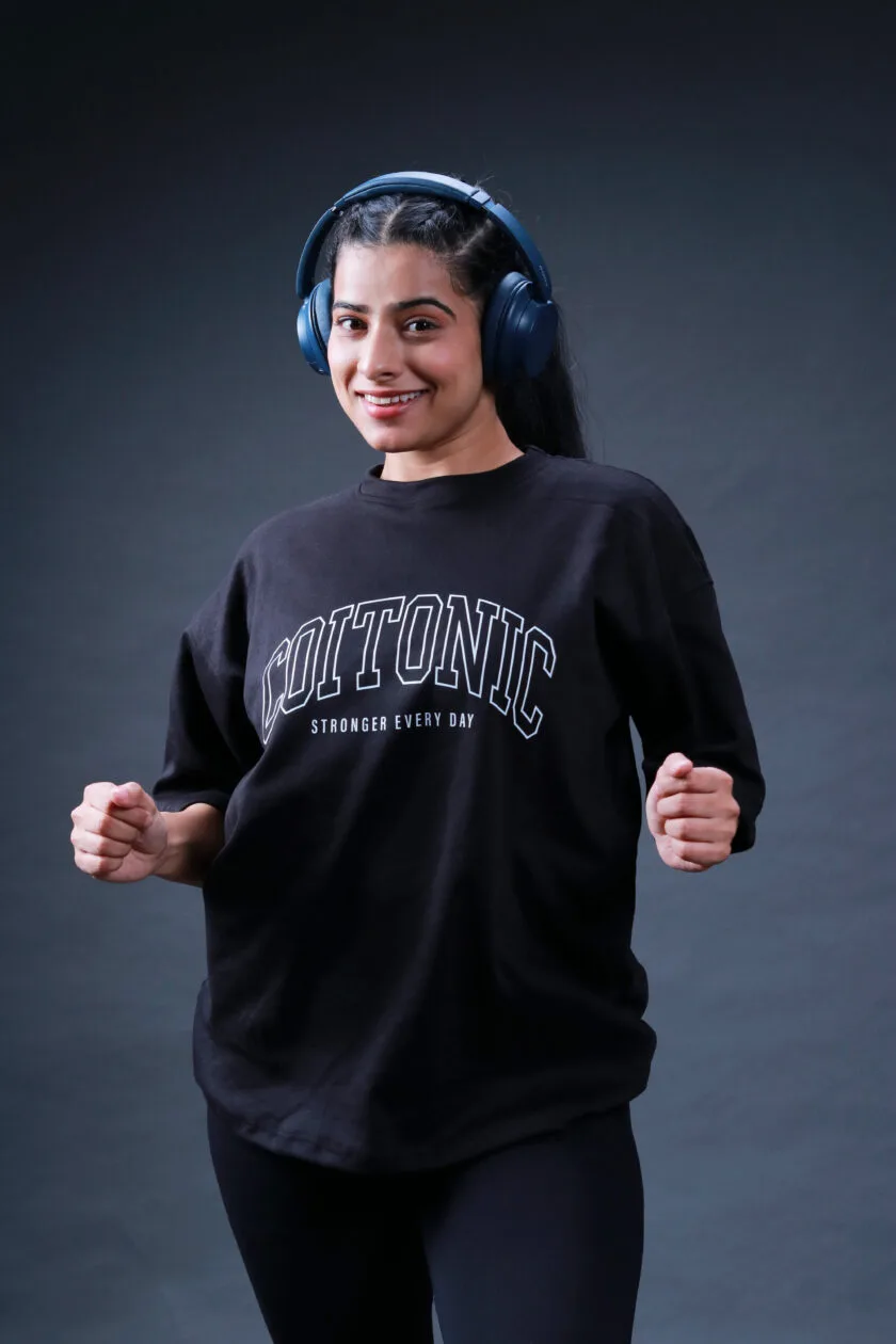 Coitonic Oversized T-shirts Black (Women’s) - Image 2