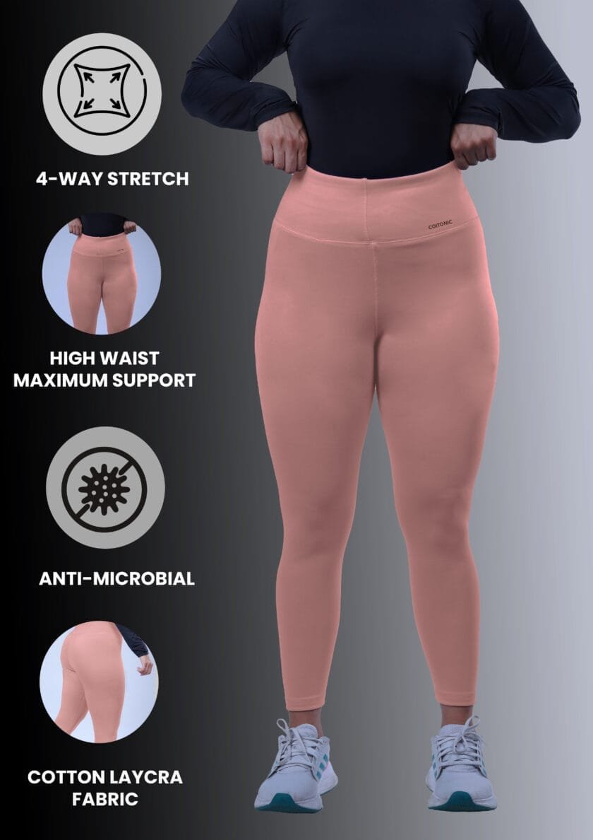 Coitonic Elevate Training Tights Peach - Image 6