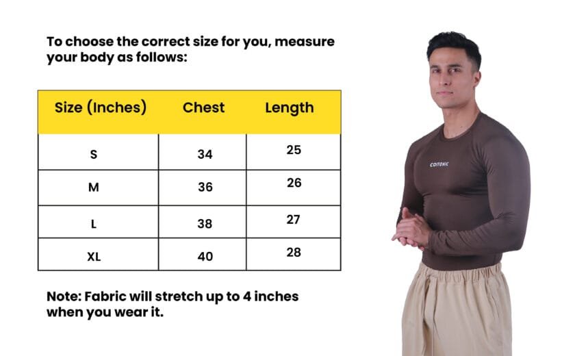 Compression Full Sleeves Brown T-shirt - Image 6