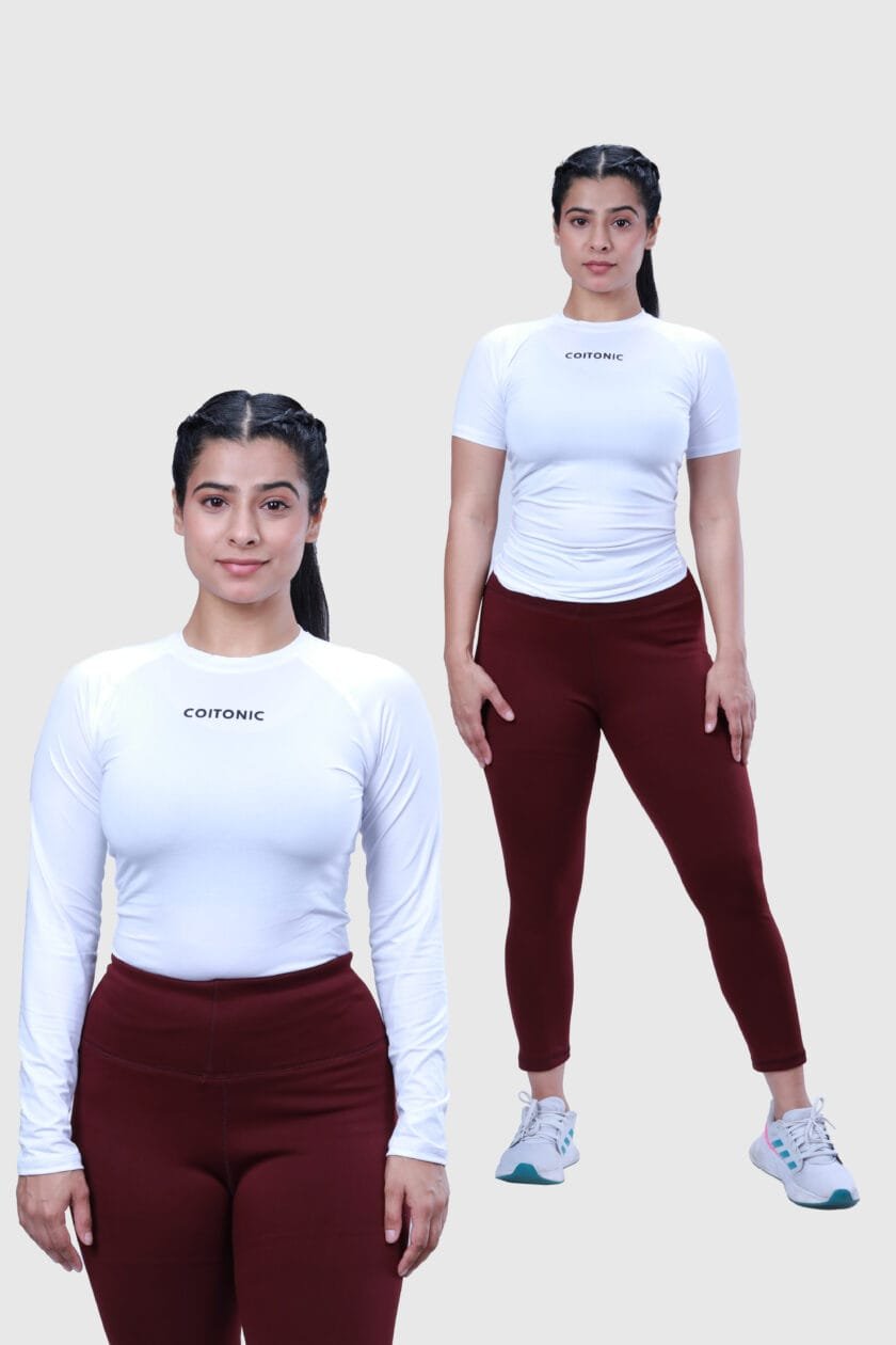 Compression White Half & Full T-shirt Combo (Women’s)