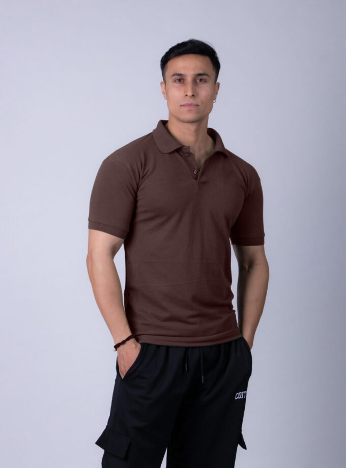 Coitonic Polo T-shirt Brown