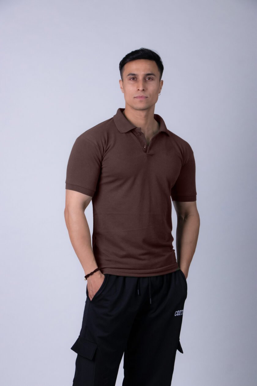 Coitonic Polo T-shirt Brown