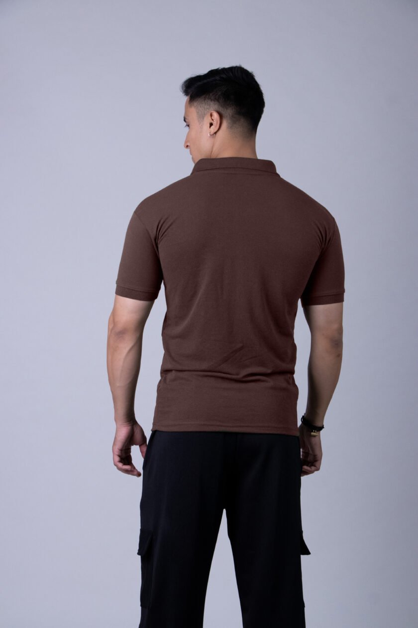 Coitonic Polo T-shirt Brown - Image 5