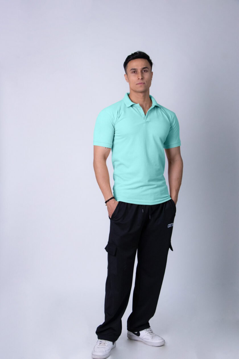 Coitonic Polo T-shirt Aqua Green - Image 3