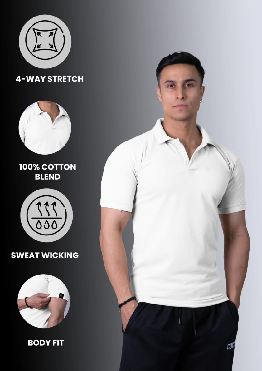 Coitonic Polo T-shirt White - Image 6