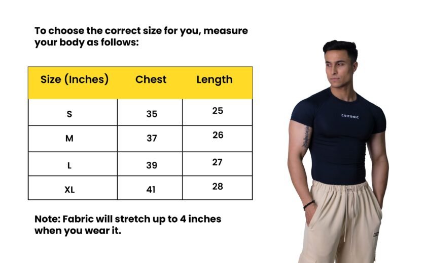 Compression Half Sleeves Navy Blue T-shirt - Image 6