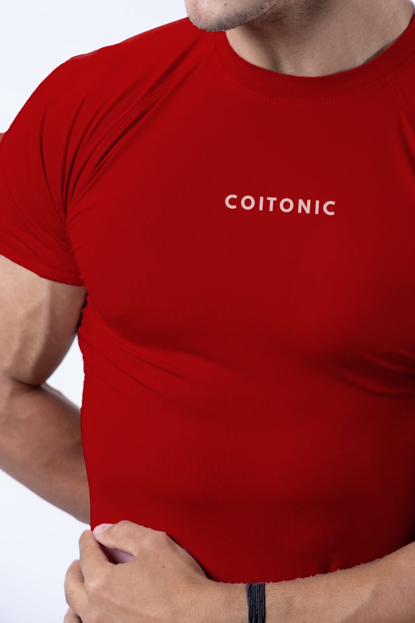 Compression Half Sleeves Red T-shirt - Image 3