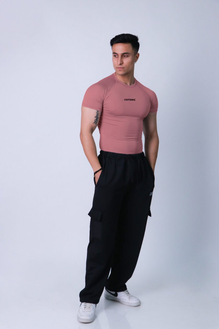 Compression Half Sleeves Onion Pink T-shirt - Image 2