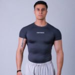 Compression Half Sleeves T-shirt - Dark Grey