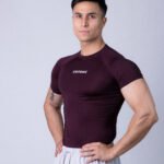 Compression Half Sleeves T-shirt - Maroon