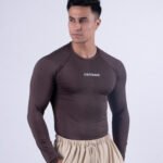 Compression Full Sleeves T-shirt - Brown