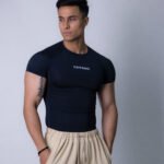 Compression Half Sleeves T-shirt - Navy Blue