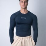 Compression Full Sleeves T-shirt - Navy Blue